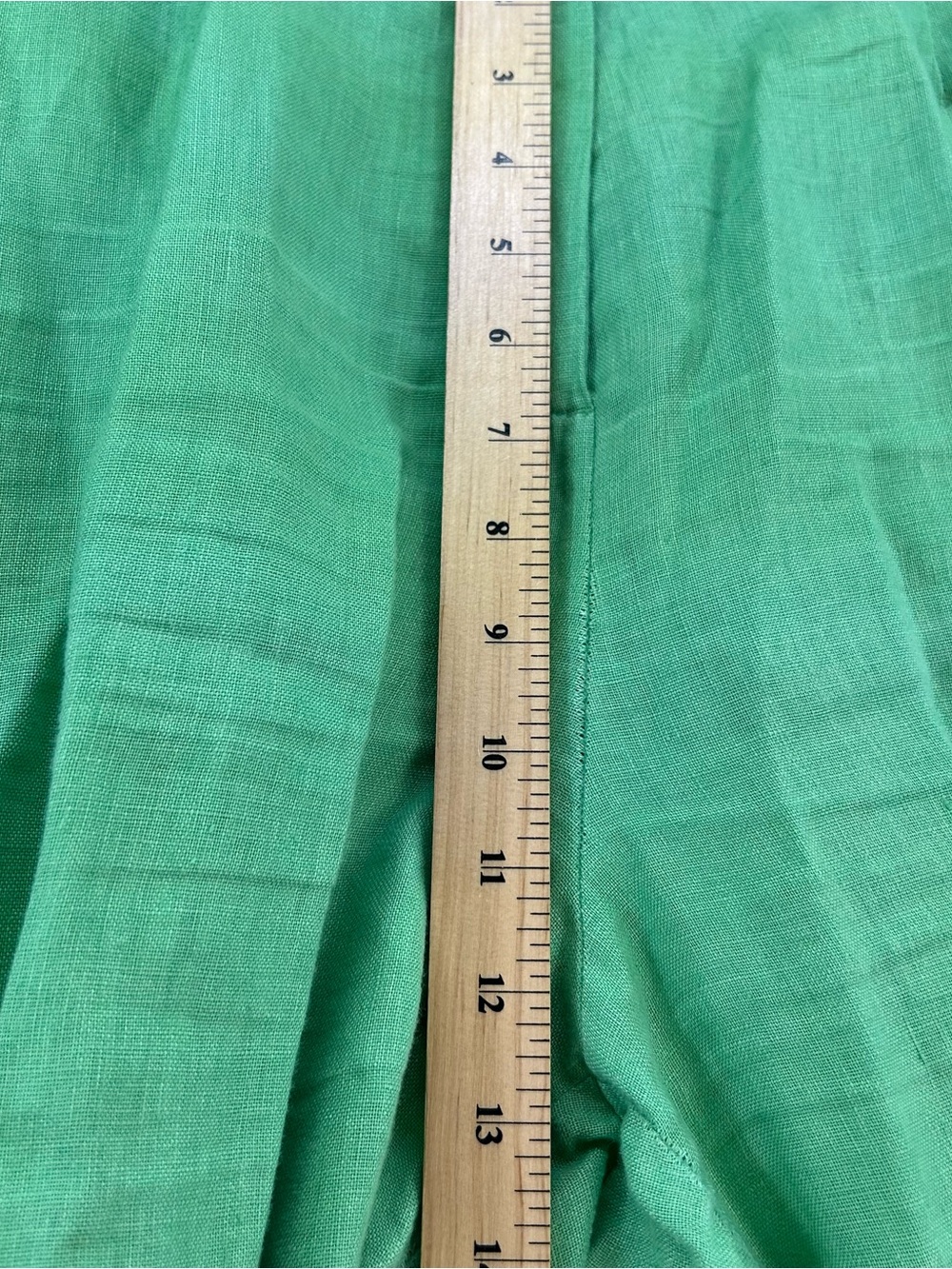 JM Collection Womens Green 100% Linen 2pc Set Blazer Sz 16 Cropped Pants Sz 14 - Picture 13 of 16